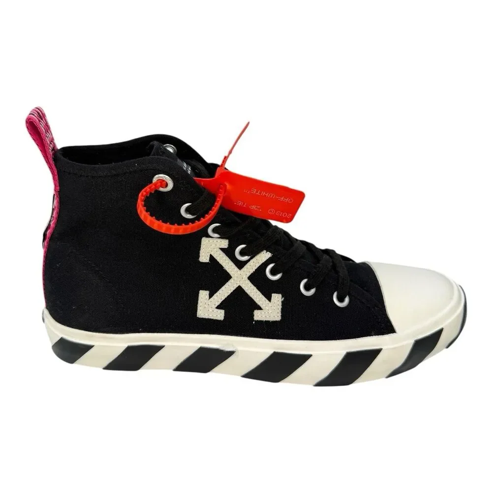 Off White C/O Virgil Abloh High Top Sneakers 44 Black 10.5 - 11